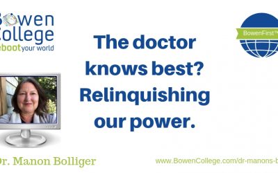 The doctor knows best? Relinquishing our power.